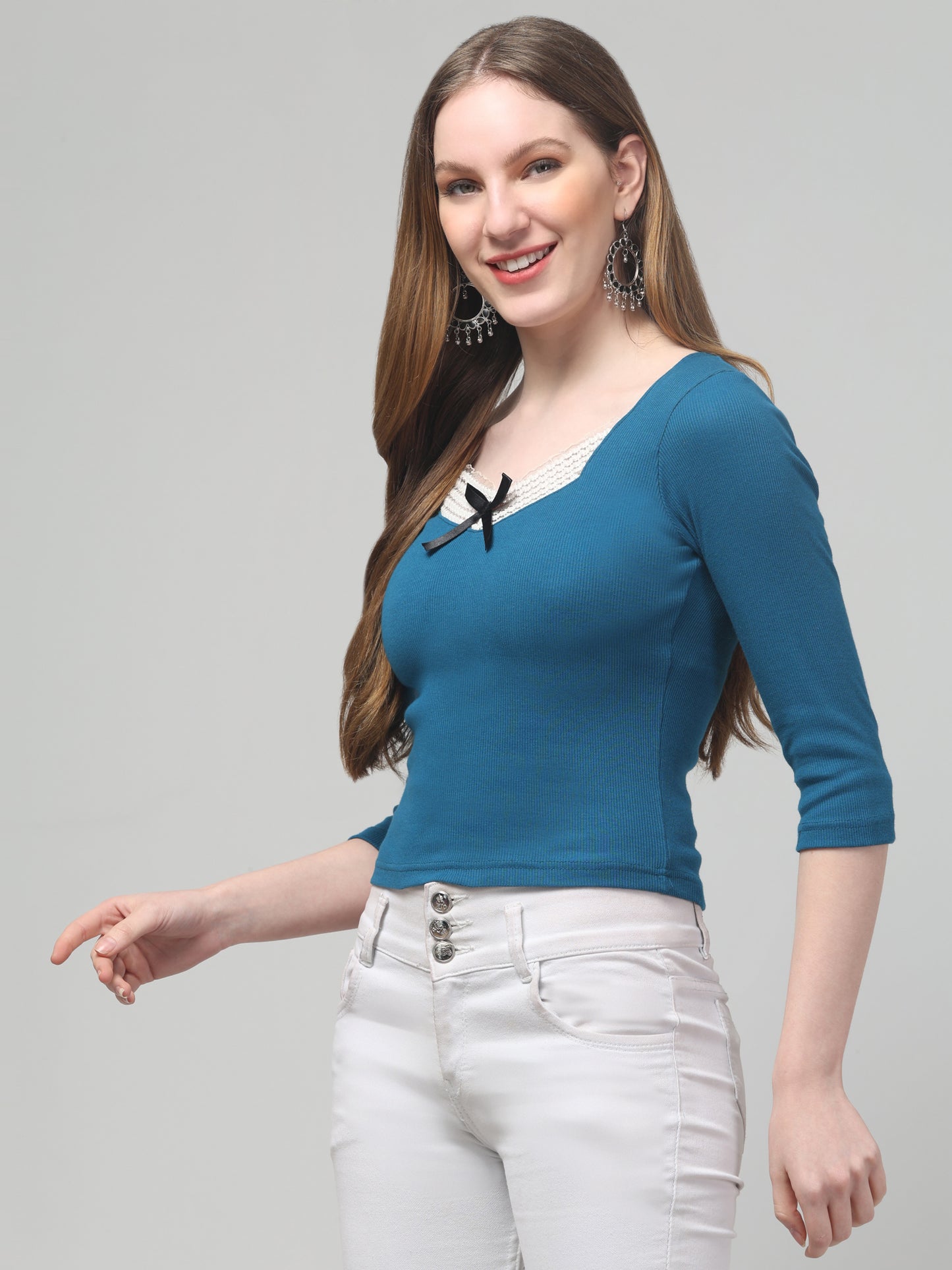 Sky Blue Top For Womens