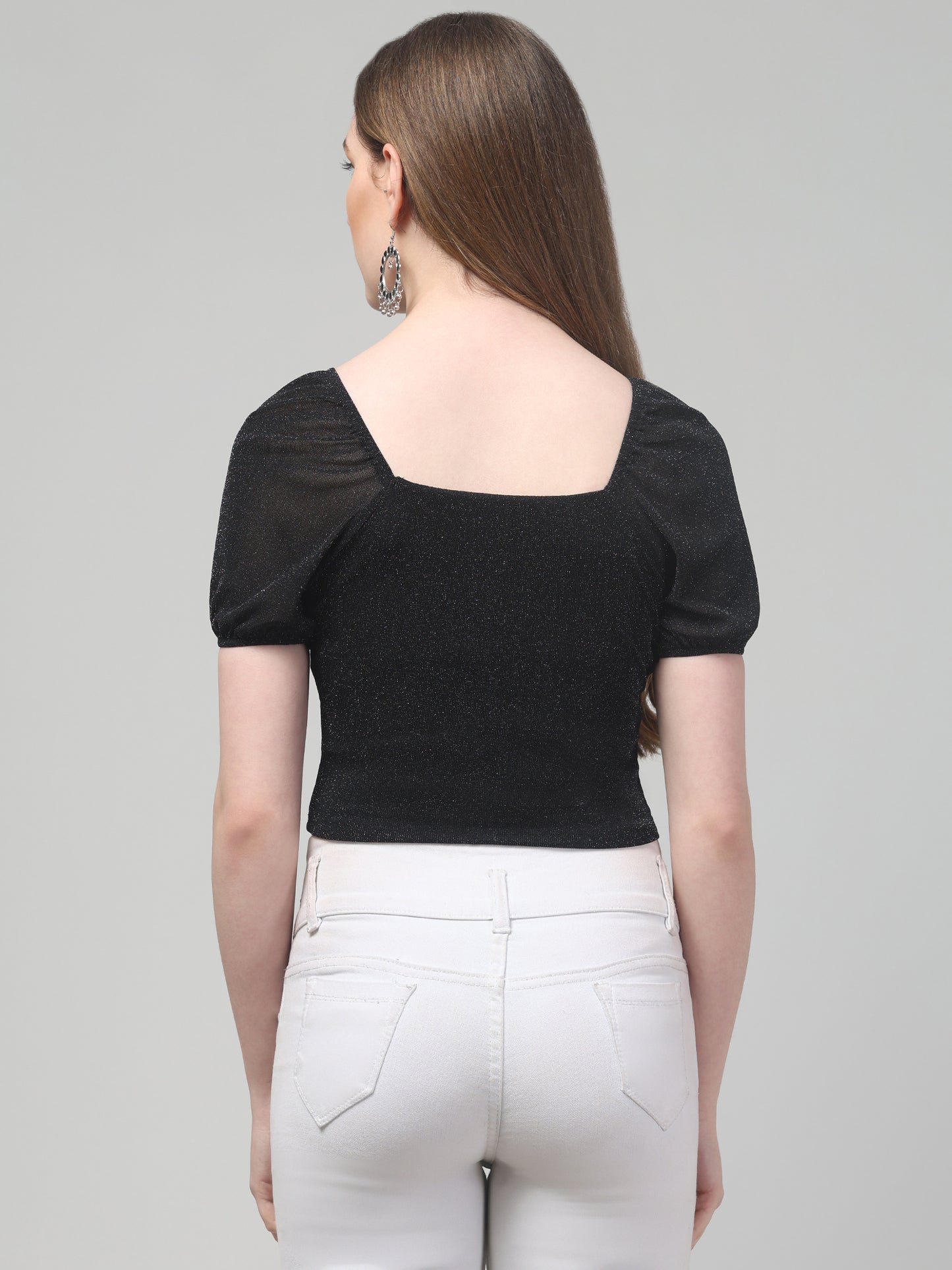 Black Party Wear Top For Womens