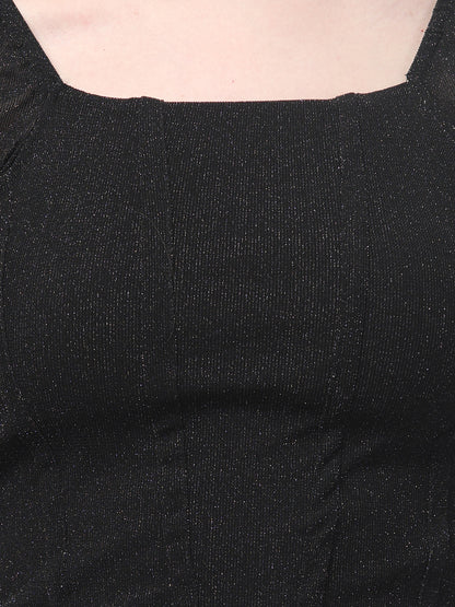 Black Party Wear Top For Womens