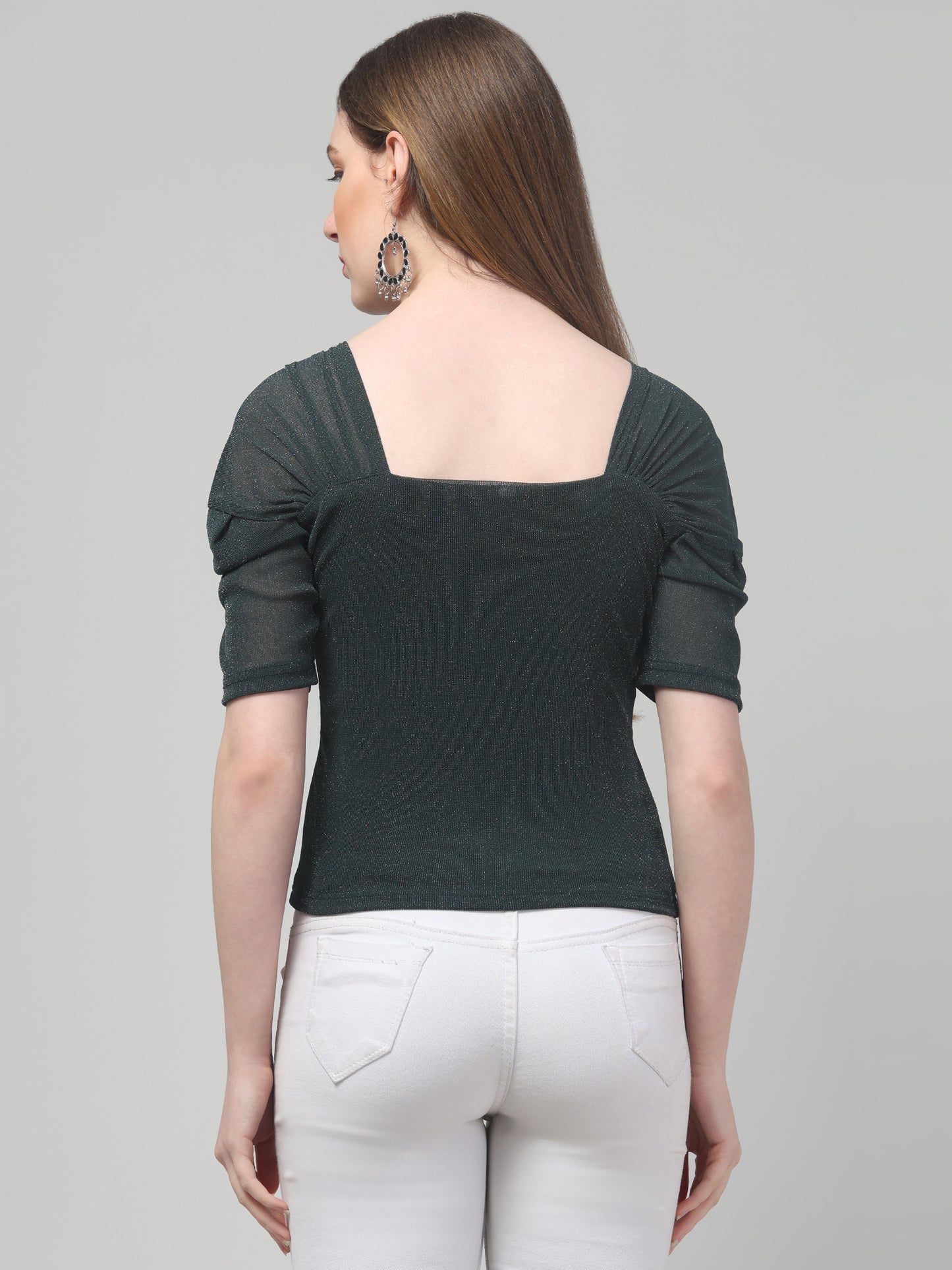 Green Party Wear Top For Womens