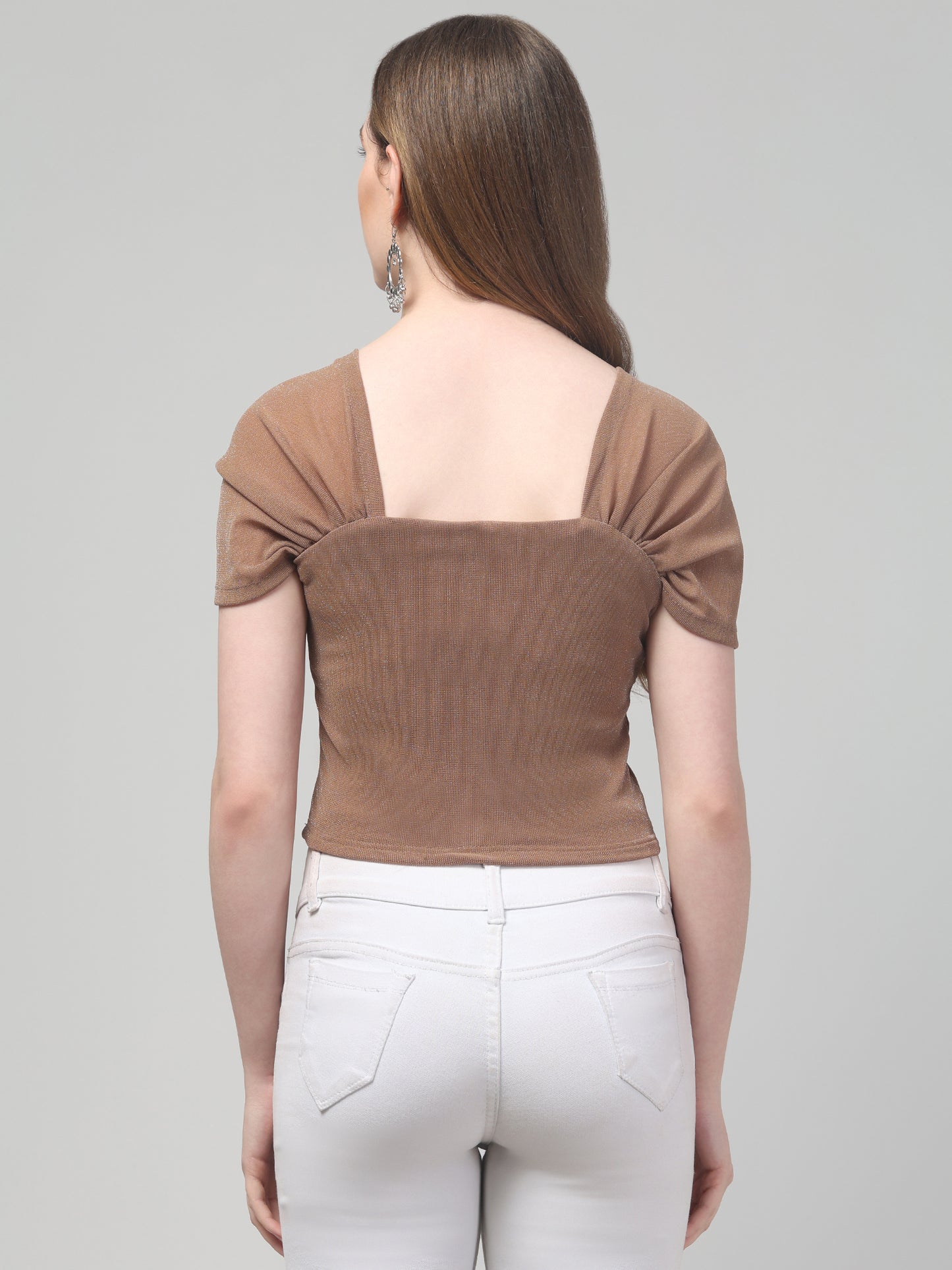 Beige Corset Top For Womens