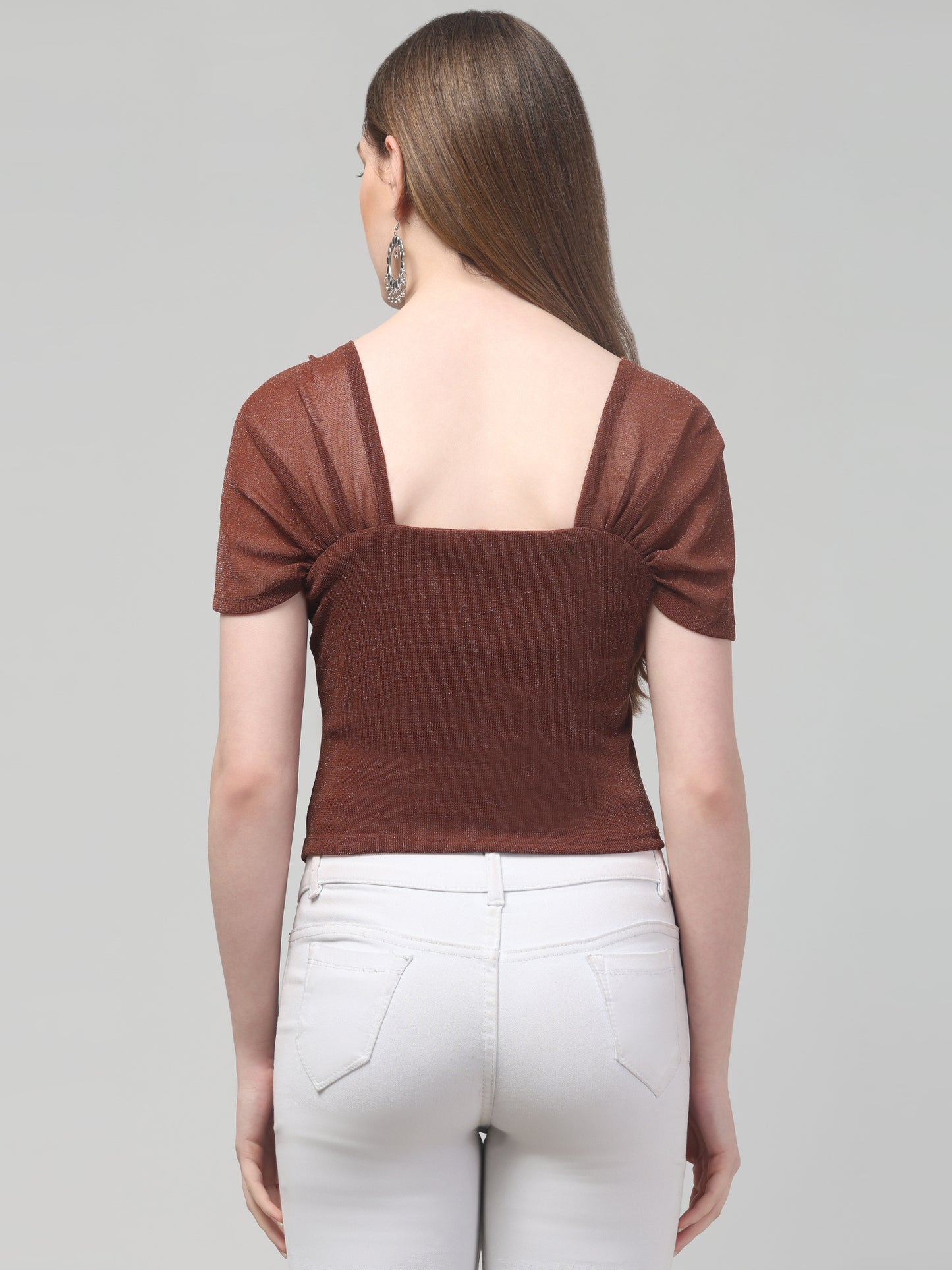 Brown Corset Top For Womens