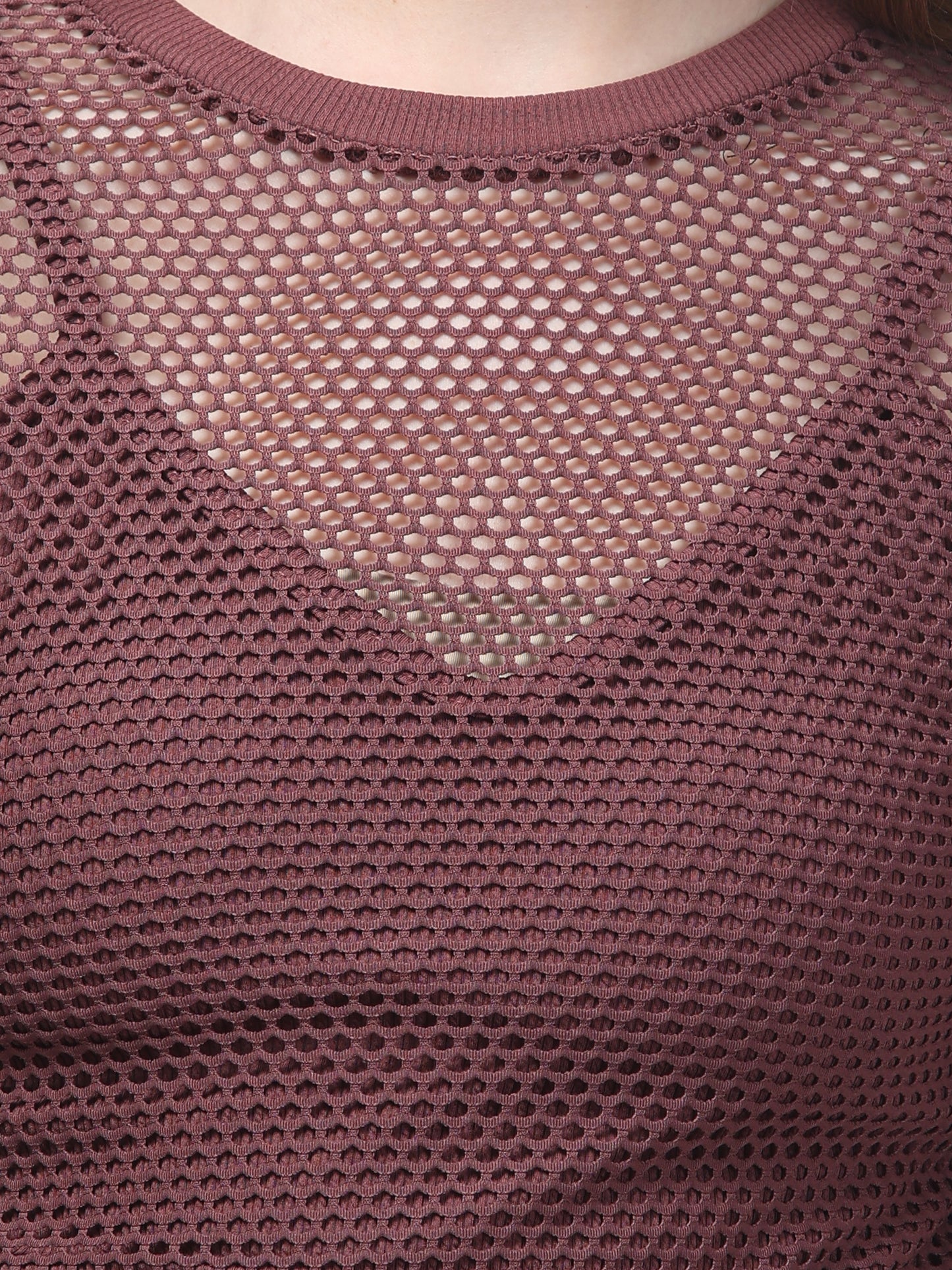 Maroon Net Stylish Top For Womens