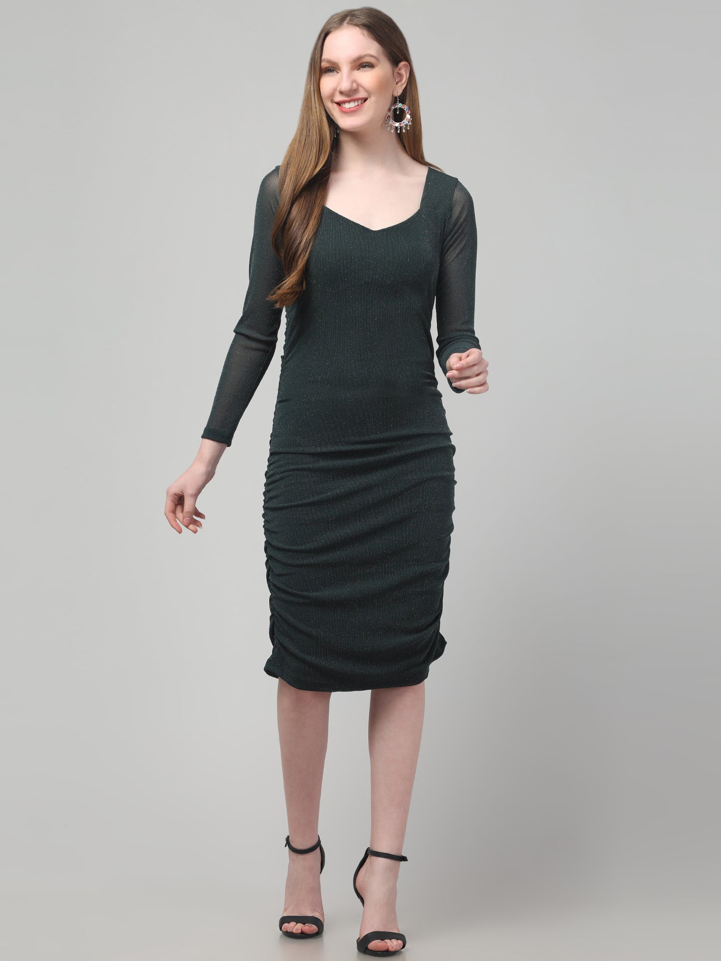 Green Party Wear Dress For Womens