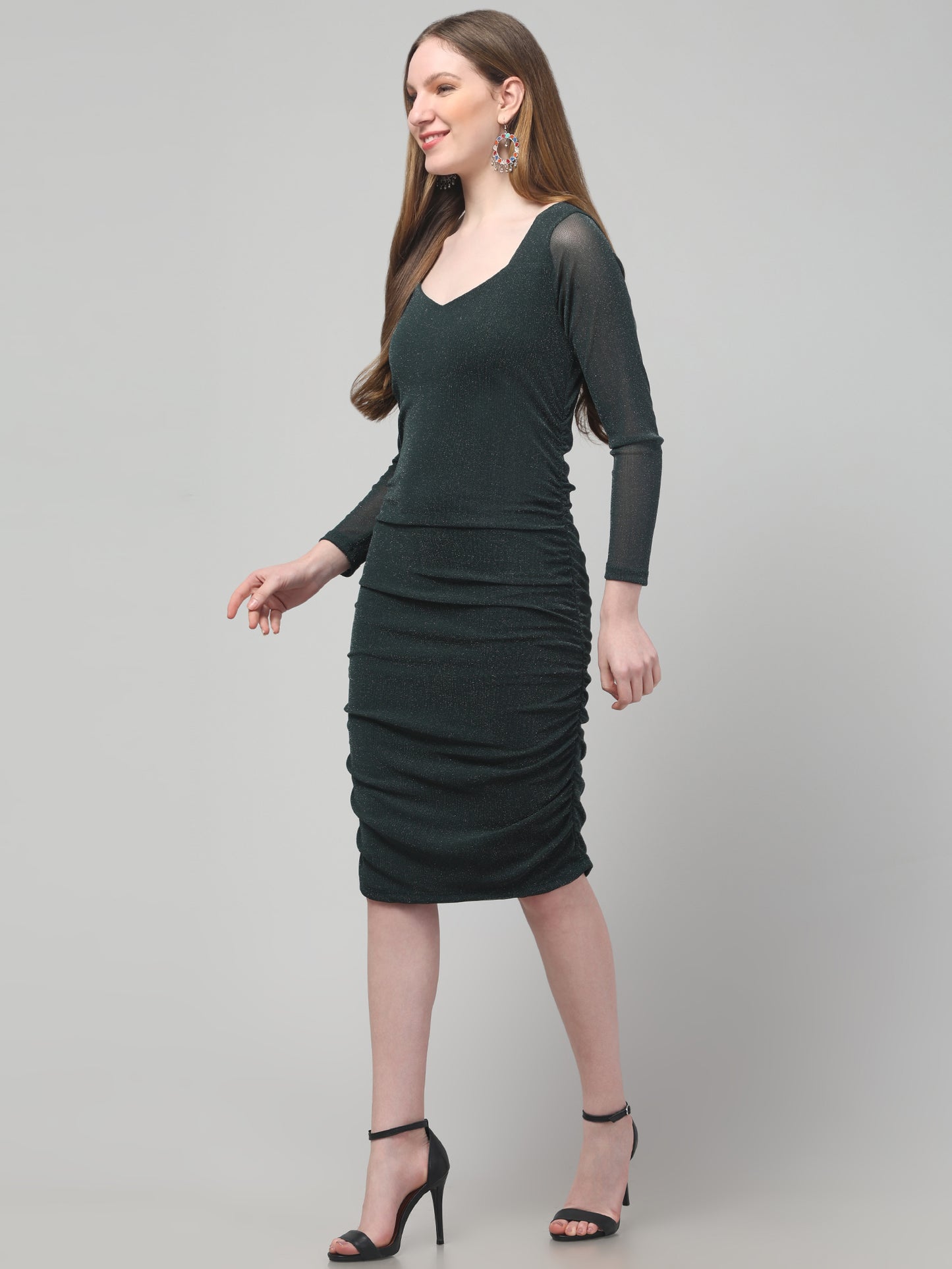 Green Party Wear Dress For Womens