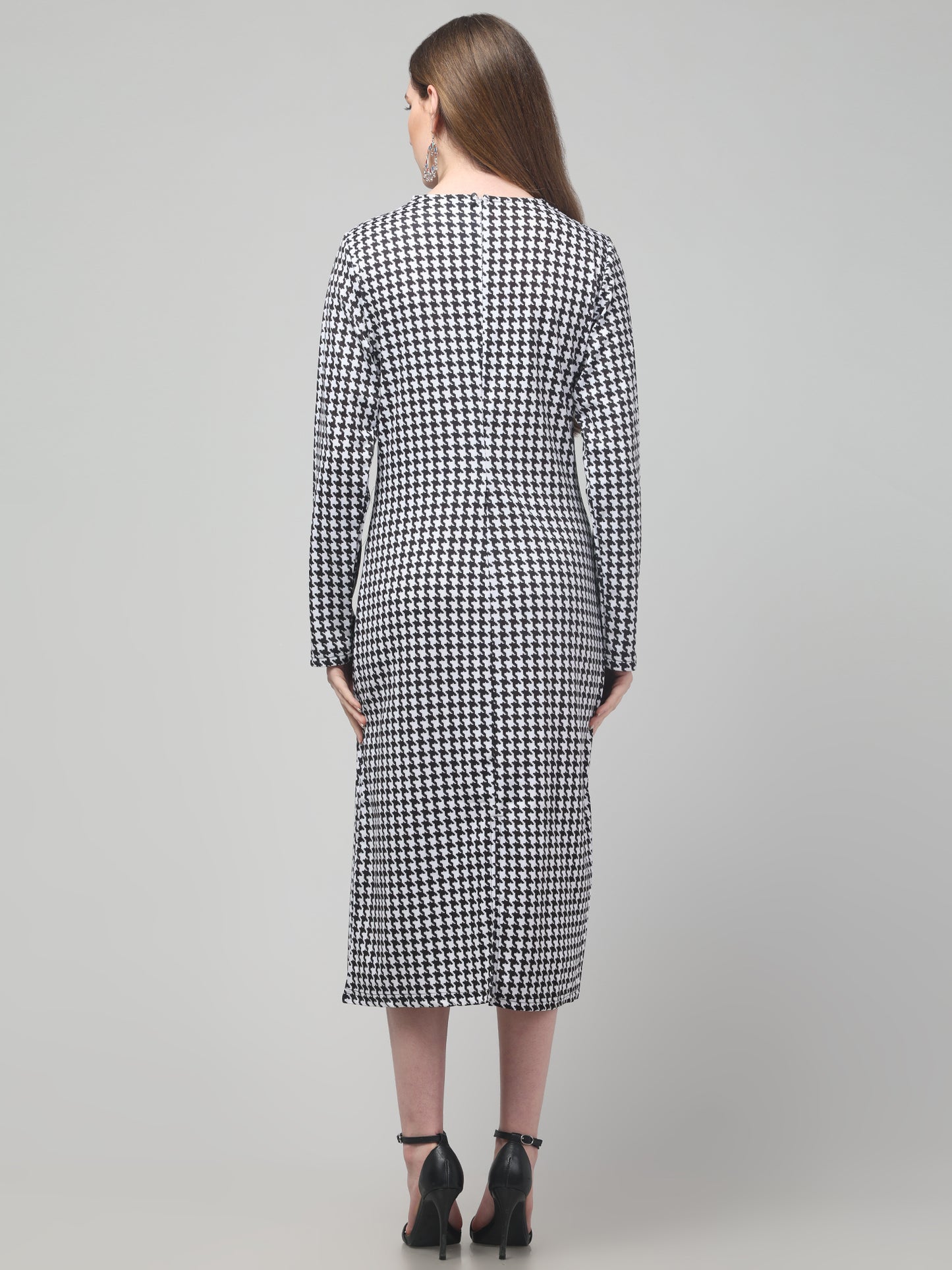 Printed Black Dress For Womens