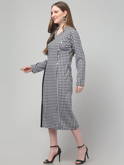 Printed Black Dress For Womens
