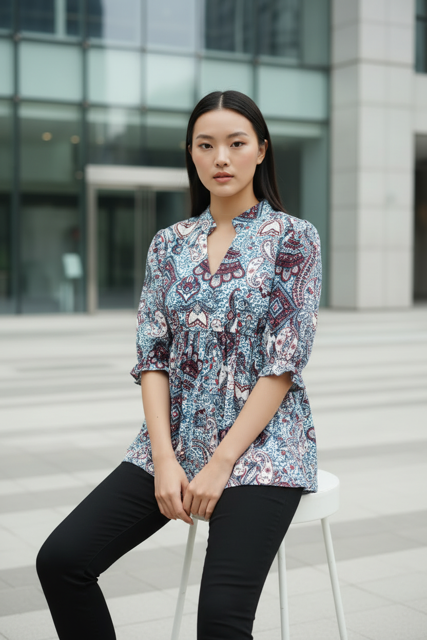 Clobulk Floral Top (Set of 10 PC - 2 Colour)- ₹287/ per pc