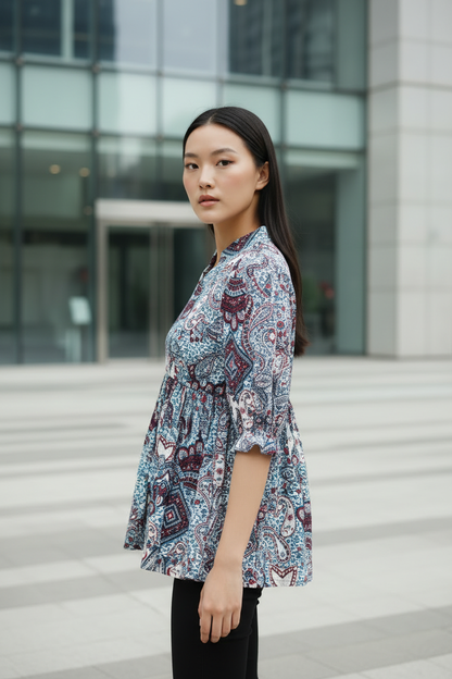 Clobulk Floral Top (Set of 10 PC - 2 Colour)- ₹287/ per pc