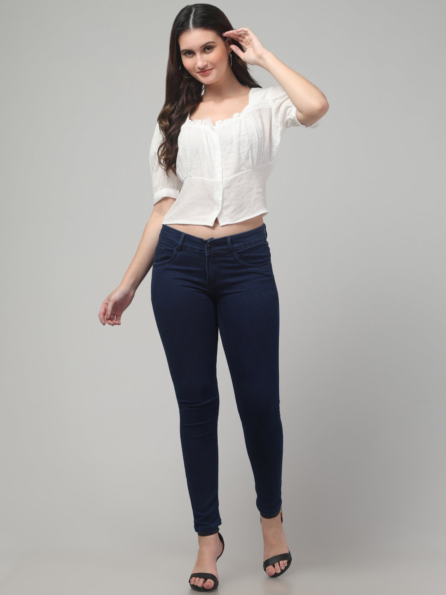 White Cute Top For Women
