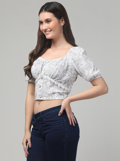 Printed Aesthetic Top For Women