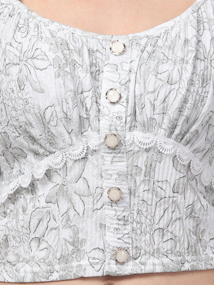 Printed Aesthetic Top For Women