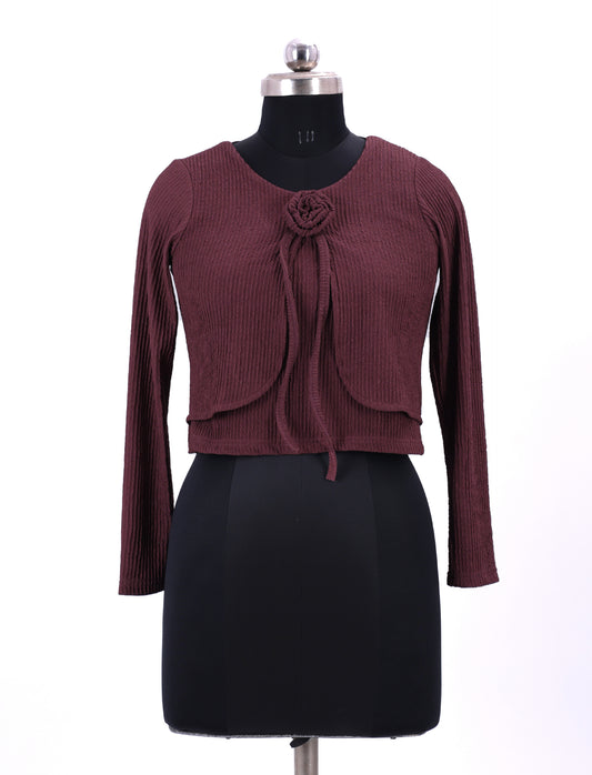 Mauve Western Top For Womens