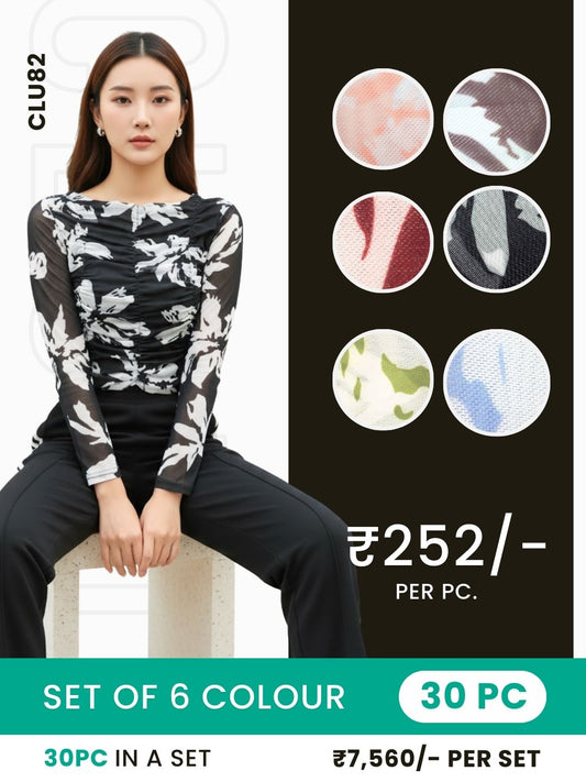 Clobulk Women Top (Set of 30 Pc- 6 Colour)- ₹252/ per pc